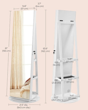 Espelho com Prateleira e Porta Joias