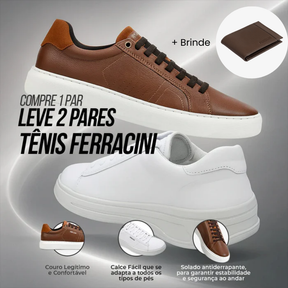 OFERTA MÊS DOS PAIS - Compre 1 Leve 2 Tênis Ferracini 2026 + Brinde Carteira Minimalista - [Lançamento]