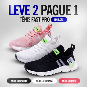 LEVE 2 PAGUE 1 - Tênis Unissex Respirável e Confortável - Fast Pro